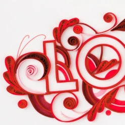 Hallmark With All My Heart Quilled Paper Handmade Love Card -Elegant Home Decor Deals Store Red Letters Quilled Paper Handmade Romantic Love Card 1299LAD2811 04
