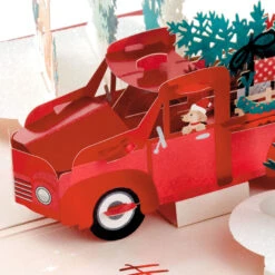 Hallmark Joy To You 3D Pop-Up Christmas Card -Elegant Home Decor Deals Store Red Truck 3D PopUp Christmas Card 1299IXC7122 03