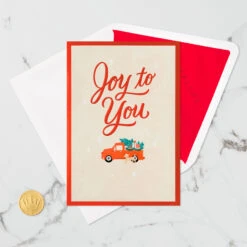 Hallmark Joy To You 3D Pop-Up Christmas Card -Elegant Home Decor Deals Store Red Truck 3D PopUp Christmas Card 1299IXC7122 06