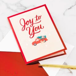 Hallmark Joy To You 3D Pop-Up Christmas Card -Elegant Home Decor Deals Store Red Truck 3D PopUp Christmas Card 1299IXC7122 07