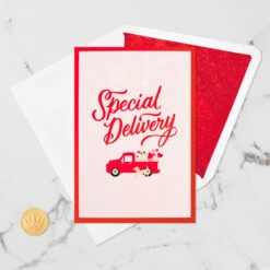 Hallmark Special Delivery 3D Pop-Up Valentine's Day Card -Elegant Home Decor Deals Store Red Truck With Flowers 3D PopUp Valentines Day Card 1299IAV6066 06