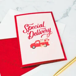 Hallmark Special Delivery 3D Pop-Up Valentine's Day Card -Elegant Home Decor Deals Store Red Truck With Flowers 3D PopUp Valentines Day Card 1299IAV6066 07