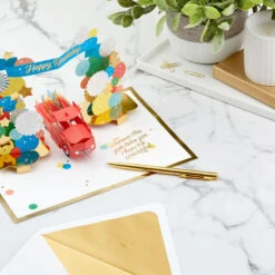 Hallmark Celebrating You Red Truck And Banner 3D Pop-Up Birthday Card -Elegant Home Decor Deals Store Red Truck and Banner 3D PopUp Birthday Card 1299LAD2896 08