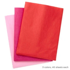 Hallmark Red/Fuchsia/Pink 3-Pack Bulk Tissue Paper, 120 Sheets -Elegant Home Decor Deals Store RedFuchsiaPink 3Pack Bulk Tissue Paper 5TIS1145 03