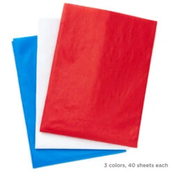 Hallmark Red/White/Blue 3-Pack Bulk Tissue Paper, 120 Sheets -Elegant Home Decor Deals Store RedWhiteBlue 3Pack Bulk Tissue Paper 5TIS1140 04