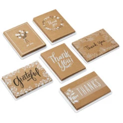 Hallmark Rustic Floral Boxed Blank Thank-You Notes Assortment, Pack Of 48