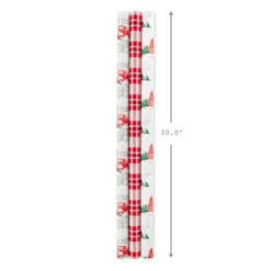 Hallmark Rustic Winter 3-Pack Reversible Metallic Christmas Wrapping Paper, 120 Sq. Ft. 8 Hallmark Rustic Winter 3-Pack Reversible Metallic Christmas Wrapping Paper, 120 Sq. Ft. -Elegant Home Decor Deals Store Rustic Winter Reversible Christmas Wrapping Paper 5JXW1034 03