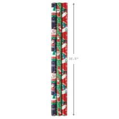Hallmark Santa Fun 3-Pack Christmas Wrapping Paper Assortment, 120 Sq. Ft. 10 Hallmark Santa Fun 3-Pack Christmas Wrapping Paper Assortment, 120 Sq. Ft. -Elegant Home Decor Deals Store Santa Fun Hallmark Mahogany Christmas Wrapping Paper 5JXW1037 04