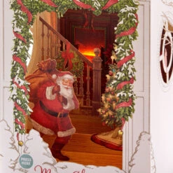 Hallmark Spirit Of Christmas Musical 3D Pop-Up Christmas Card With Light -Elegant Home Decor Deals Store Santa Shadow Box 3D PopUp Music Light Christmas Card 1099XOD4034 06