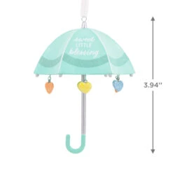 Signature Baby Umbrella Porcelain Hallmark Ornament -Elegant Home Decor Deals Store Signature Baby Umbrella Porcelain Christmas Ornament 1HDL2175 03