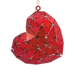 Signature Heart Metal Hallmark Ornament -Elegant Home Decor Deals Store Signature Heart Metal Christmas Ornament 1HDL2172 06