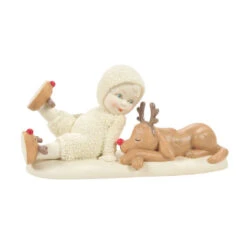Enesco Snowbabies Everyone's A Reindeer Figurine, 2.95"