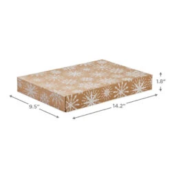 Hallmark Snowflakes And Stripes 12-Pack Designed Brown Shirt Boxes -Elegant Home Decor Deals Store Snowflakes and Stripes 12Pack Designed Shirt Boxes 5XBC1123 03