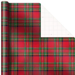 Hallmark Snow Merry 3-Pack Foil Christmas Wrapping Paper Assortment, 60 Sq. Ft. -Elegant Home Decor Deals Store Snowmen and Plaid Foil Christmas Wrapping Paper 5JXW1061 07
