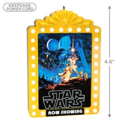 Hallmark Star Wars: A New Hope™ Now Showing Ornament With Light -Elegant Home Decor Deals Store Star Wars Movie Poster Keepsake Ornament 2499QXI7149 03