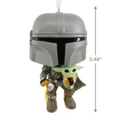 Star Wars The Mandalorian™ With Grogu™ Funko POP!® Hallmark Ornament -Elegant Home Decor Deals Store Star Wars The Mandalorian With Grogu Funko POP Christmas Ornament 3HCM1103 03