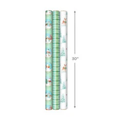 Hallmark Pastel Christmas Prints 3-Pack Wrapping Paper, 120 Sq. Ft. 13 Hallmark Pastel Christmas Prints 3-Pack Wrapping Paper, 120 Sq. Ft. -Elegant Home Decor Deals Store Storybook Scenes 3Pack Christmas Wrapping Paper 5JXW1081 07