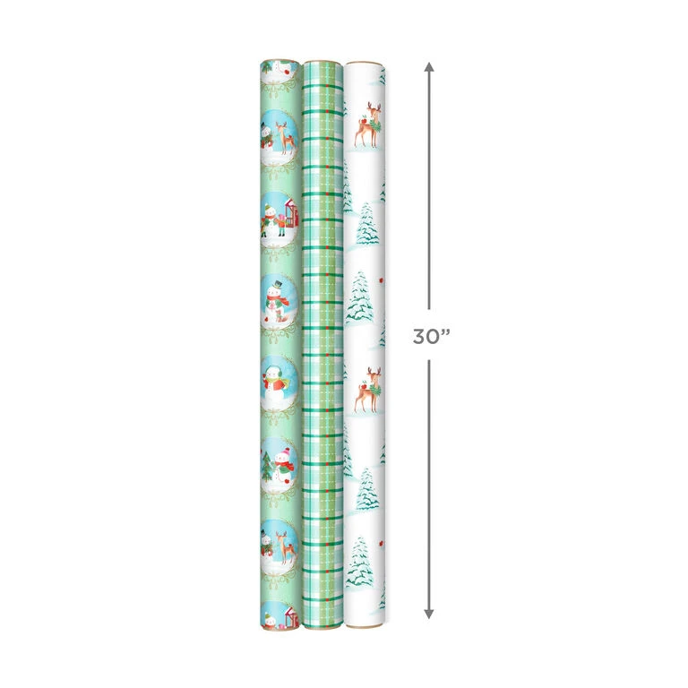 Hallmark Pastel Christmas Prints 3-Pack Wrapping Paper, 120 Sq. Ft. 7 Hallmark Pastel Christmas Prints 3-Pack Wrapping Paper, 120 Sq. Ft. - Image 7