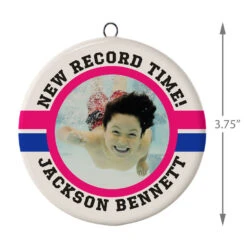 Swimming Ceramic Circle Personalized Photo Ornament -Elegant Home Decor Deals Store Swimming Ceramic Circle Personalized Photo Ornament 1999QHE1711B101 03