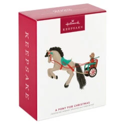 Hallmark A Pony For Christmas 2023 Ornament -Elegant Home Decor Deals Store Teddy Bear in Horse Chariot Keepsake Ornament 1799QXR8039 04