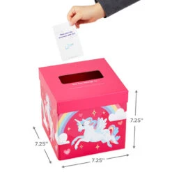 Hallmark Colorful Unicorn Classroom Valentines Set With Light-Up, Musical Mailbox 8 Hallmark Colorful Unicorn Classroom Valentines Set With Light-Up, Musical Mailbox -Elegant Home Decor Deals Store Unicorn Kids Classroom Exchange Valentines and Box 5VBX2959 04