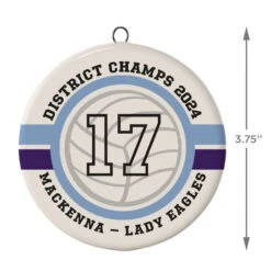 Volleyball Ceramic Circle Personalized Ornament -Elegant Home Decor Deals Store Volleyball Ceramic Circle Personalized Ornament 1999QHE1711B109 03