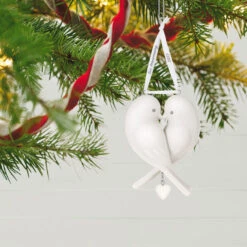 Hallmark Our Anniversary 2023 Porcelain Ornament 8 Hallmark Our Anniversary 2023 Porcelain Ornament -Elegant Home Decor Deals Store White Love Birds Anniversary Keepsake Ornament 1999QHX3069 02
