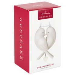 Hallmark Our Anniversary 2023 Porcelain Ornament 10 Hallmark Our Anniversary 2023 Porcelain Ornament -Elegant Home Decor Deals Store White Love Birds Anniversary Keepsake Ornament 1999QHX3069 04