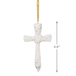 Hallmark Never Failing Love Porcelain Ornament -Elegant Home Decor Deals Store White Porcelain Cross Keepsake Ornament 1799QHX3047 03