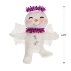 Hallmark Snow Angel Ornament -Elegant Home Decor Deals Store White and Pink Glittery Snow Angel Keepsake Ornament 1399QGO2749 03