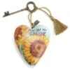 You Are My Sunshine Art Heart Sculpture, 4"